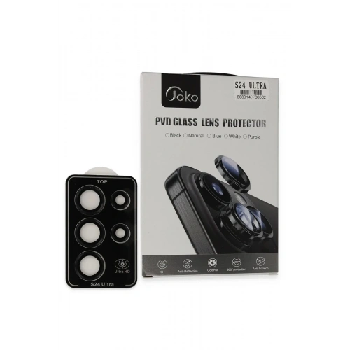 Mey İthalat®  Samsung Galaxy S24 Ultra PVD Metal Kamera Lens - Siyah