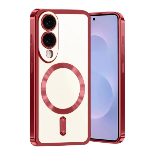 Mey İthalat®  Samsung Galaxy S25 Edge Kross Magneticsafe Kapak - Kırmızı