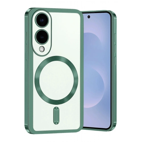 Mey İthalat®  Samsung Galaxy S25 Edge Kross Magneticsafe Kapak - Koyu Yeşil