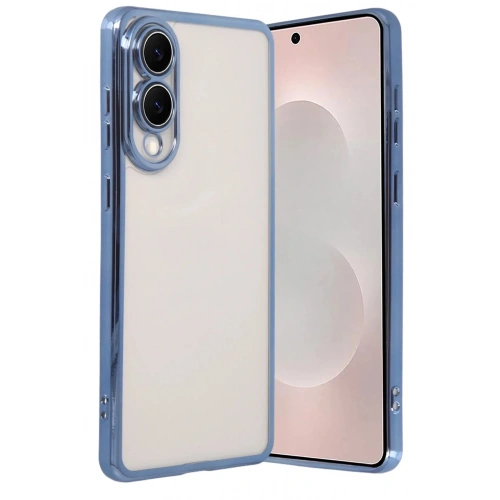 Mey İthalat®  Samsung Galaxy S25 Edge  Lensli Silikon - Açık Mavi