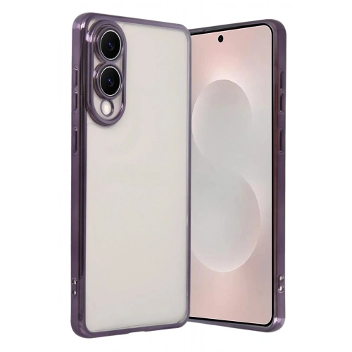 Mey İthalat®  Samsung Galaxy S25 Edge  Lensli Silikon - Mor
