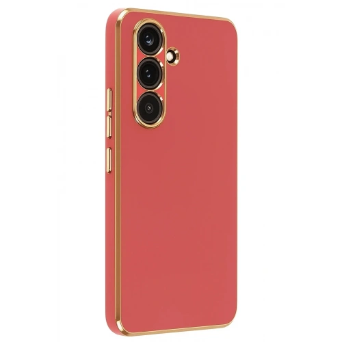 Mey İthalat®  Samsung Galaxy S25 FE Volet Silikon - Kırmızı