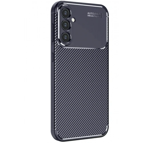Mey İthalat®  Samsung Galaxy S25 Kılıf Auto Focus Karbon Kapak - Lacivert
