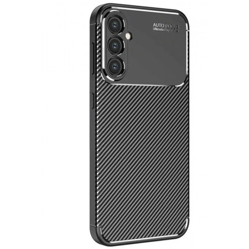 Mey İthalat®  Samsung Galaxy S25 Kılıf Auto Focus Karbon Kapak - Siyah