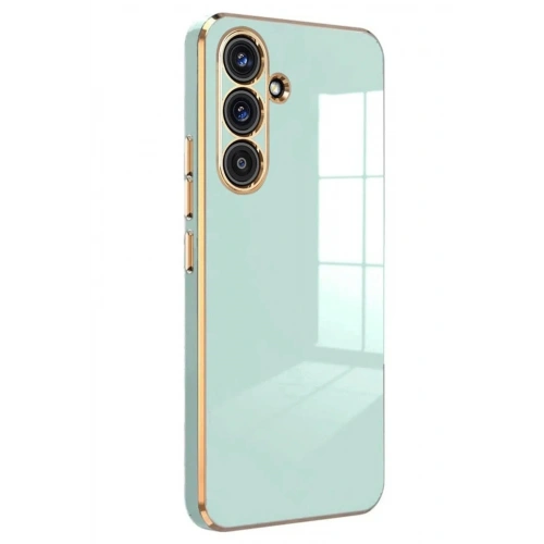 Mey İthalat®  Samsung Galaxy S25 Kılıf Volet Silikon - Açık Yeşil