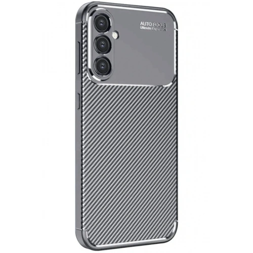 Mey İthalat®  Samsung Galaxy S25 Plus Kılıf Auto Focus Karbon Kapak - Gri