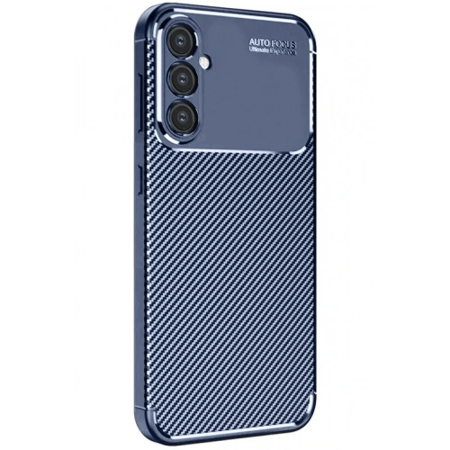 Mey İthalat®  Samsung Galaxy S25 Plus Kılıf Auto Focus Karbon Kapak - Lacivert