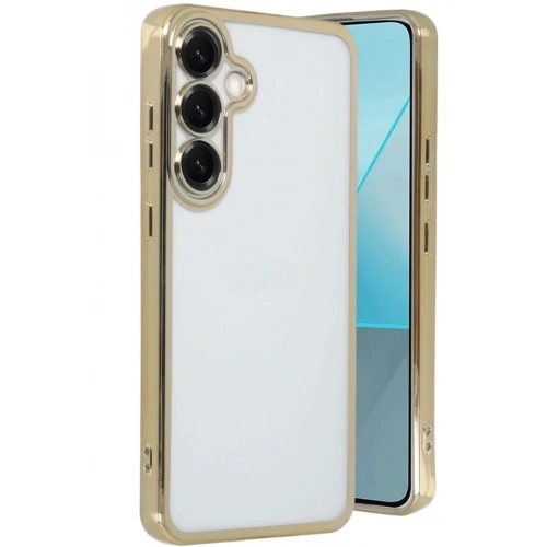 Mey İthalat®  Samsung Galaxy S25 Plus Kılıf  Lensli Silikon - Gold