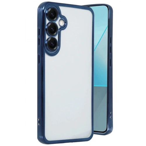 Mey İthalat®  Samsung Galaxy S25 Plus Kılıf  Lensli Silikon - Lacivert