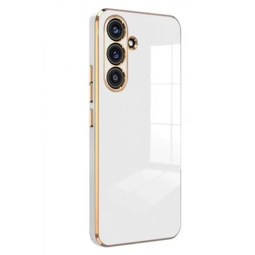Mey İthalat®  Samsung Galaxy S25 Plus Kılıf Volet Silikon - Beyaz