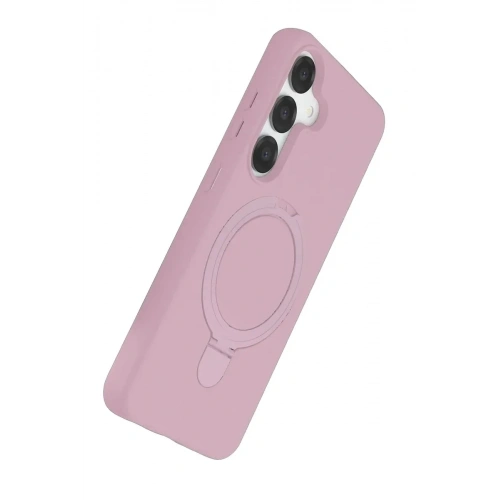 Mey İthalat®  Samsung Galaxy S25 Regal Magsafe Standlı Kapak - Açık Pembe