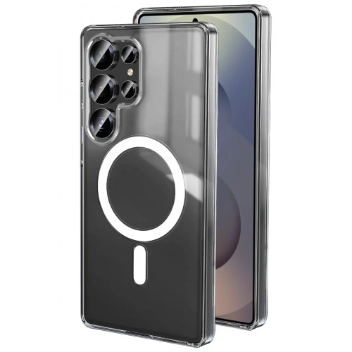 Mey İthalat®  Samsung Galaxy S25 Ultra Kılıf Magneticsafe Şeffaf Silikon - Şeffaf