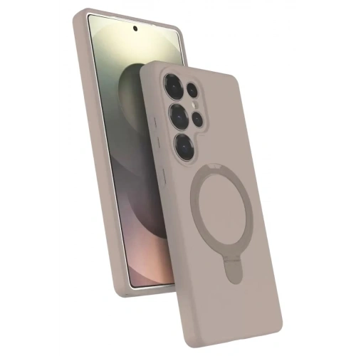 Mey İthalat®  Samsung Galaxy S25 Ultra Regal Magsafe Standlı Kapak - Çöl Titanyum
