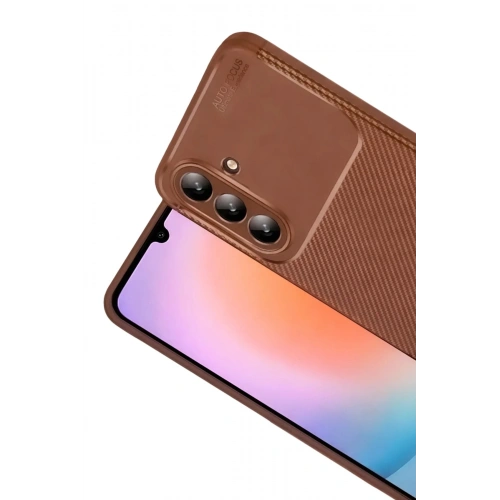 Mey İthalat®  Samsung Galaxy S26 Plus Auto Focus Karbon Kapak - Kahverengi