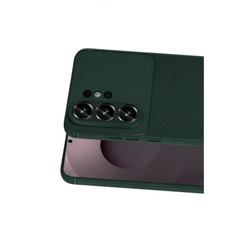 Mey İthalat®  Samsung Galaxy S26 Ultra Auto Focus Karbon Kapak - Koyu Yeşil