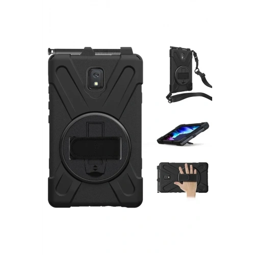 Mey İthalat®  Samsung Galaxy T577 Tab Active 3 Kılıf Amazing Tablet Kapak - Siyah