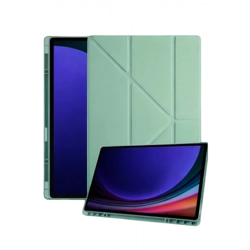 Mey İthalat®  Samsung Galaxy Tab A11 Plus Kalemlikli Mars Tablet Kılıfı - Açık Yeşil