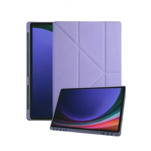 Mey İthalat®  Samsung Galaxy Tab A11 Plus Kalemlikli Mars Tablet Kılıfı - Lila