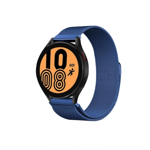 Mey İthalat®  Samsung Galaxy Watch 4 Metal Mıknatıslı Kordon - Mavi