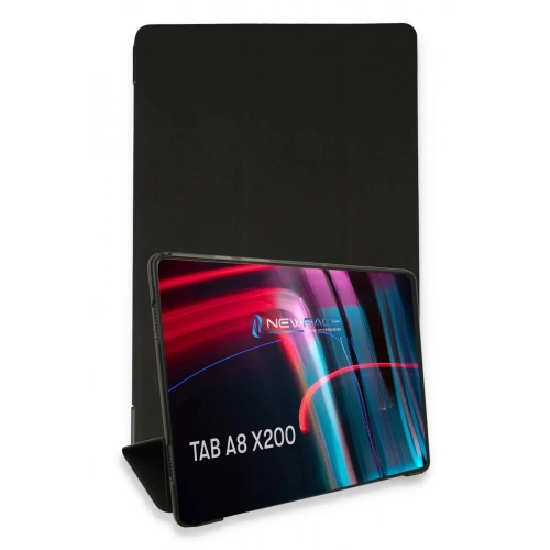 Mey İthalat®  Samsung Galaxy X200 Tab A8 10.5 Kılıf Tablet Smart Kılıf - Siyah