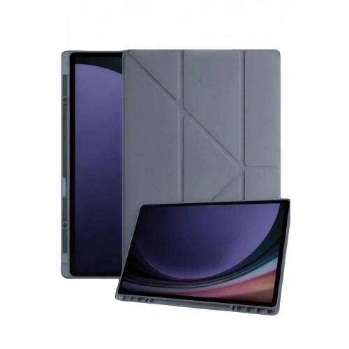 Mey İthalat®  Samsung Galaxy X730 Tab S11 Kalemlikli Mars Tablet Kılıfı - Koyu Gri