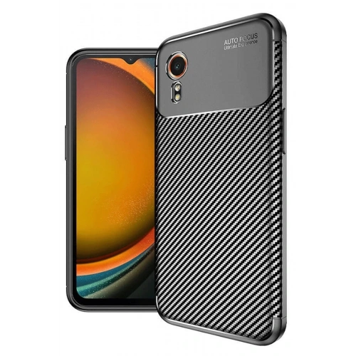 Mey İthalat®  Samsung Galaxy XCover 7 Kılıf Auto Focus Karbon Kapak - Siyah