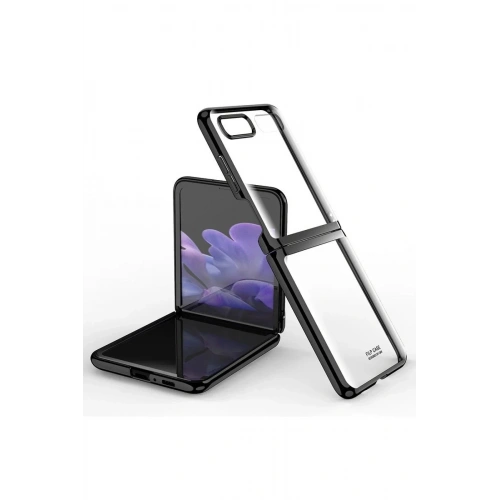 Mey İthalat®  Samsung Galaxy Z Flip 4 Kılıf Fold Element Kapak - Siyah