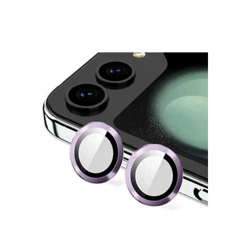Mey İthalat®  Samsung Galaxy Z Flip 5 Valdez Metal Kamera Lens - Derin Mor