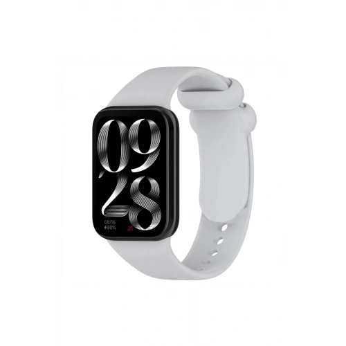 Mey İthalat®   Smart Band 8 Pro Klasik Kordon - Açık Gri