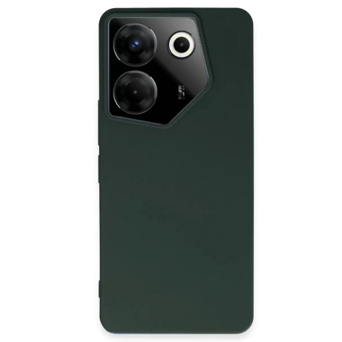 Mey İthalat®  Tecno Camon 20 Pro 5G Kılıf First Silikon - Koyu Yeşil