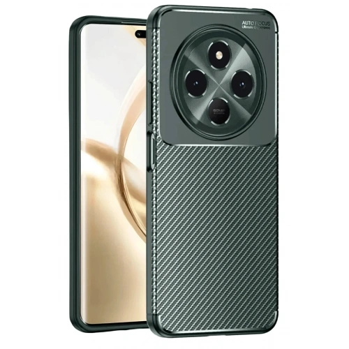 Mey İthalat®  Tecno Spark 30 Kılıf Auto Focus Karbon Kapak - Koyu Yeşil