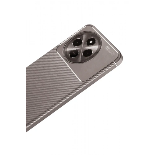 Mey İthalat®  Tecno Spark 30 Pro Kılıf Auto Focus Karbon Kapak - Gri