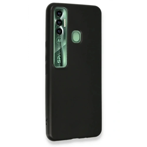 Mey İthalat®  Tecno Spark 7 Pro Kılıf First Silikon - Siyah