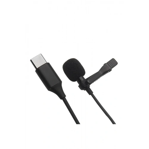 Mey İthalat®  Type-C 2 Metre Double Mikrofon - Siyah