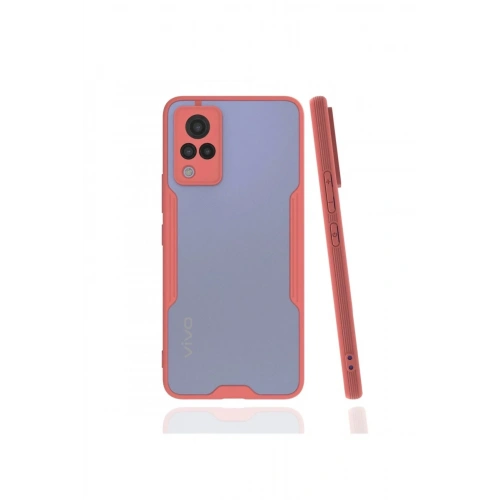 Mey İthalat®  Vivo V21 Kılıf Platin Silikon - Pembe