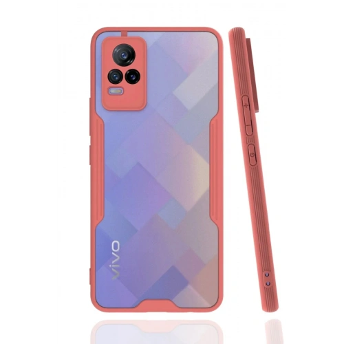 Mey İthalat®  Vivo V21e Kılıf Platin Silikon - Pembe