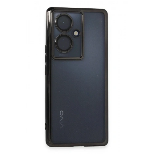 Mey İthalat®  Vivo V29 Lite Kılıf  Lensli Silikon - Siyah