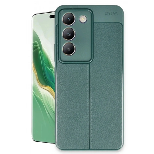 Mey İthalat®  Vivo V30 Lite 4G Kılıf Auto Focus Kapak - Koyu Yeşil