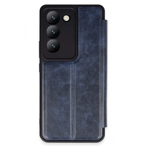 Mey İthalat®  Vivo V30 Lite 4G Kılıf Flip Cover - Lacivert