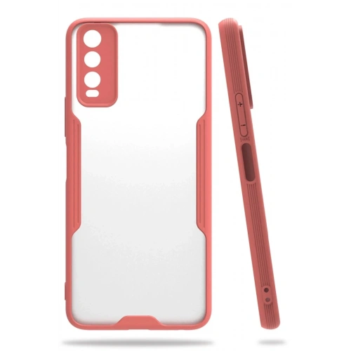 Mey İthalat®  Vivo Y11S Kılıf Platin Silikon - Pembe