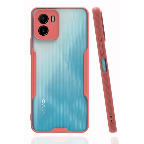 Mey İthalat®  Vivo Y15S Kılıf Platin Silikon - Pembe