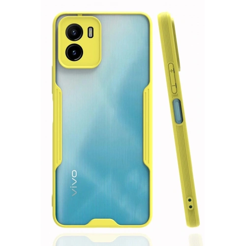 Mey İthalat®  Vivo Y15S Kılıf Platin Silikon - Sarı
