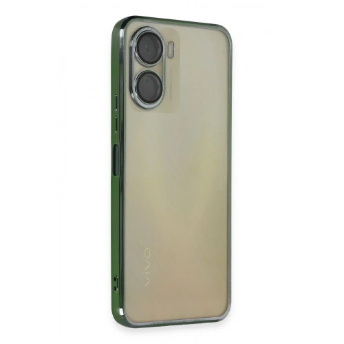 Mey İthalat®  Vivo Y16 Kılıf  Lensli Silikon - Yeşil