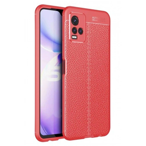 Mey İthalat®  Vivo Y21S Kılıf Auto Focus Kapak - Kırmızı