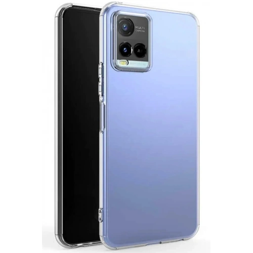 Mey İthalat®  Vivo Y21S Kılıf Lüx Şeffaf Silikon