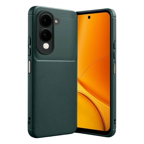 Mey İthalat®  Vivo Y29S Auto Focus Karbon Kapak - Koyu Yeşil