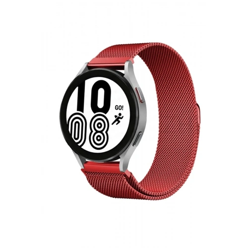 Mey İthalat®  Watch 20mm Metal Mıknatıslı Kordon - Kırmızı