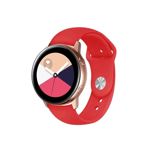 Mey İthalat®  Watch 22mm Klasik Kordon - Kırmızı