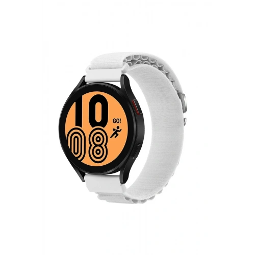 Mey İthalat®  Watch 22mm KR410 Kumaş Kordon - Beyaz