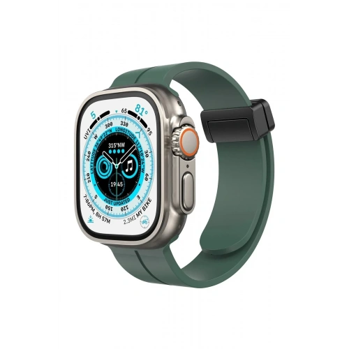 Mey İthalat®   Watch 38mm KR412 Elegance Stylısh Kordon - Koyu Yeşil